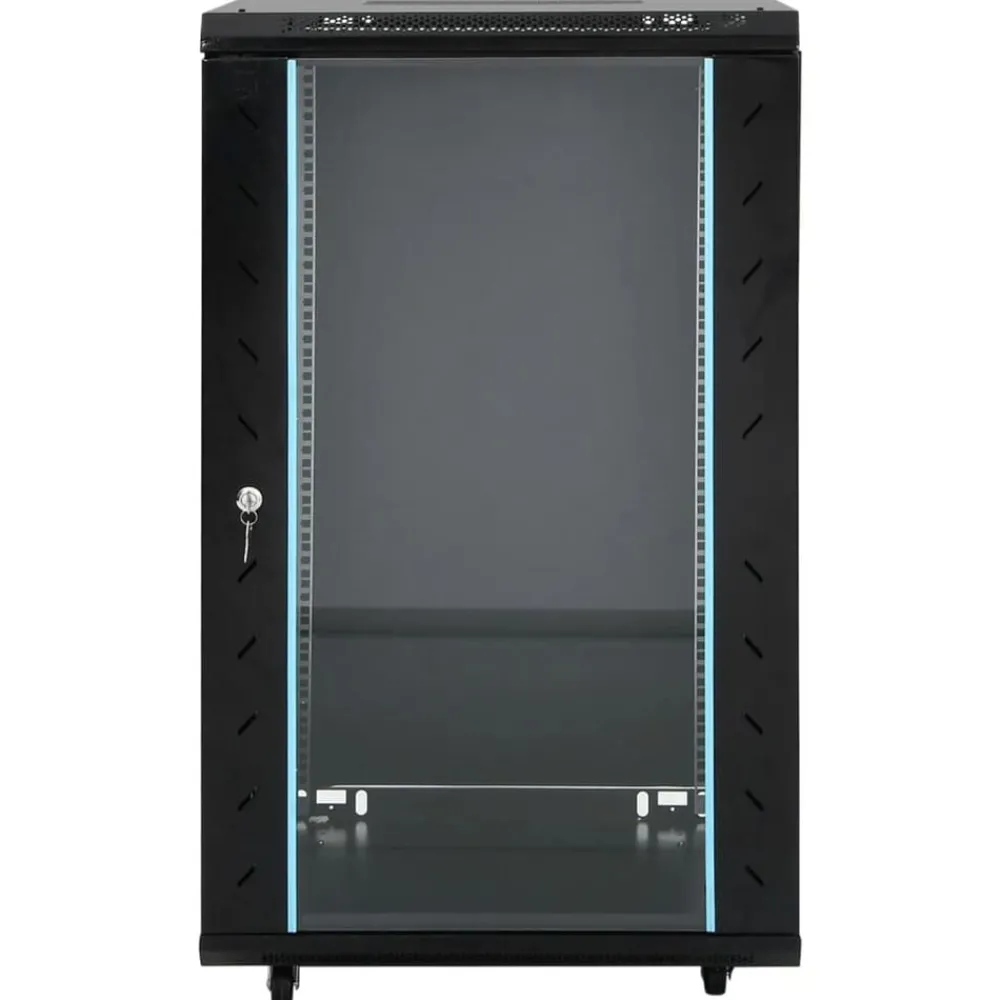 Appareils Électroniques-vidaXL Coffret de réseau 18U 19" IP20 60x60x100 cm Noir