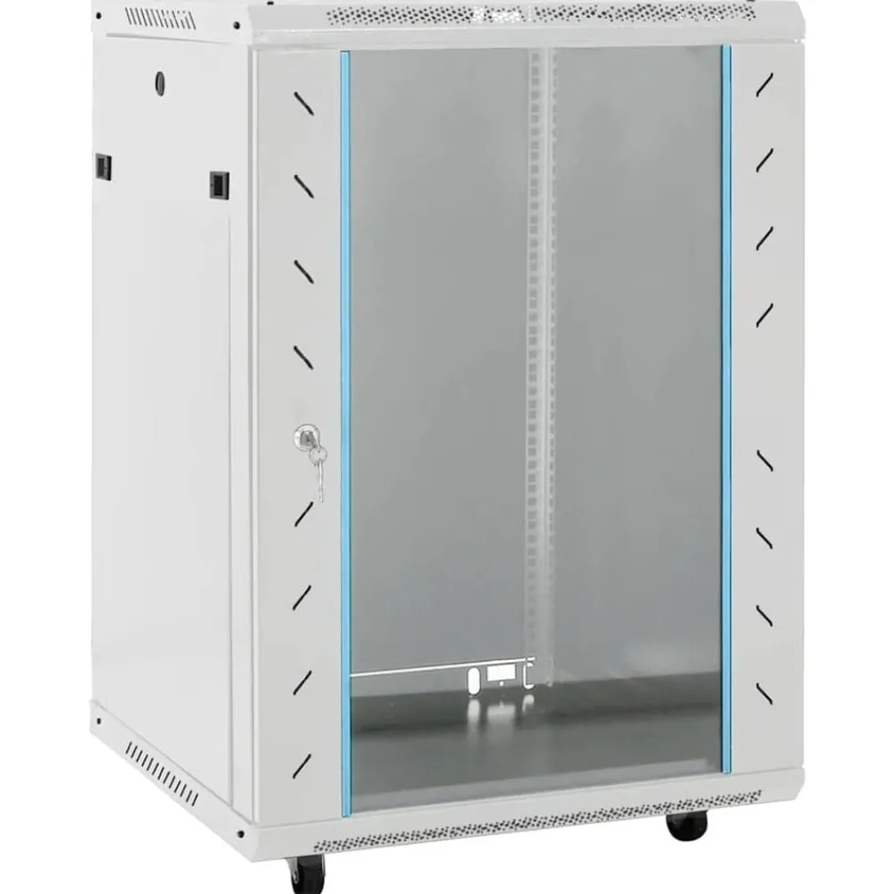 Appareils Électroniques-vidaXL Coffret de réseau 15U 19" IP20 60x45x86 cm Gris