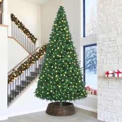 vidaXL Collier de sapin de Noël 105 x 105 x 28 cm Jacinthe d'eau