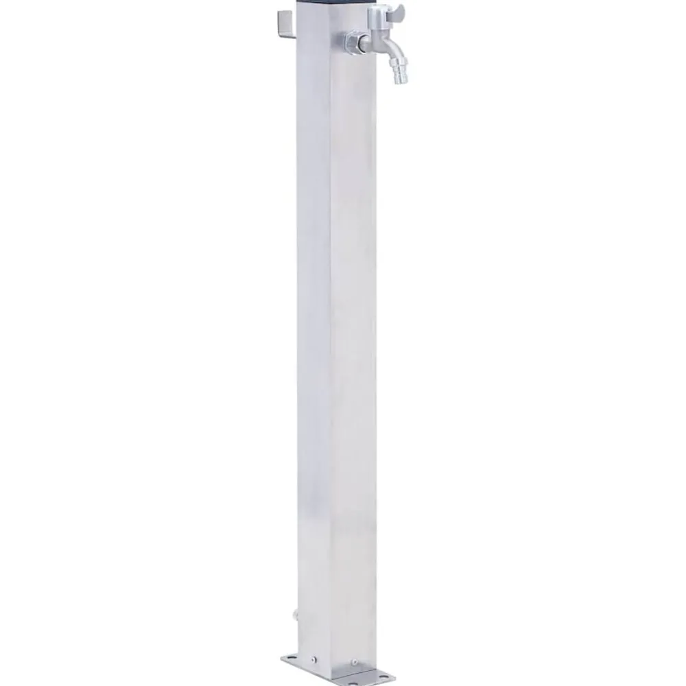 vidaXL Colonne à eau de jardin 40 cm acier inoxydable carré