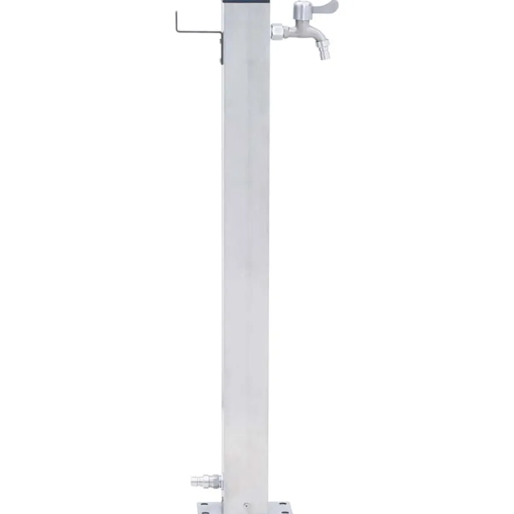 vidaXL Colonne à eau de jardin 40 cm acier inoxydable carré