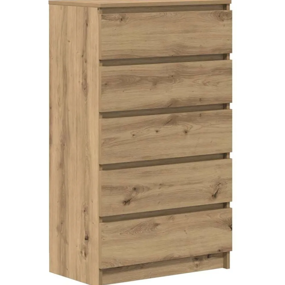 Armoires & Meubles De Rangement-vidaXL Commode chêne artisanal 60x36x103 cm bois d'ingénierie chêne artisanal