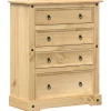 Armoires & Meubles De Rangement-vidaXL Commode Corona 92x48x114 cm bois massif de pin