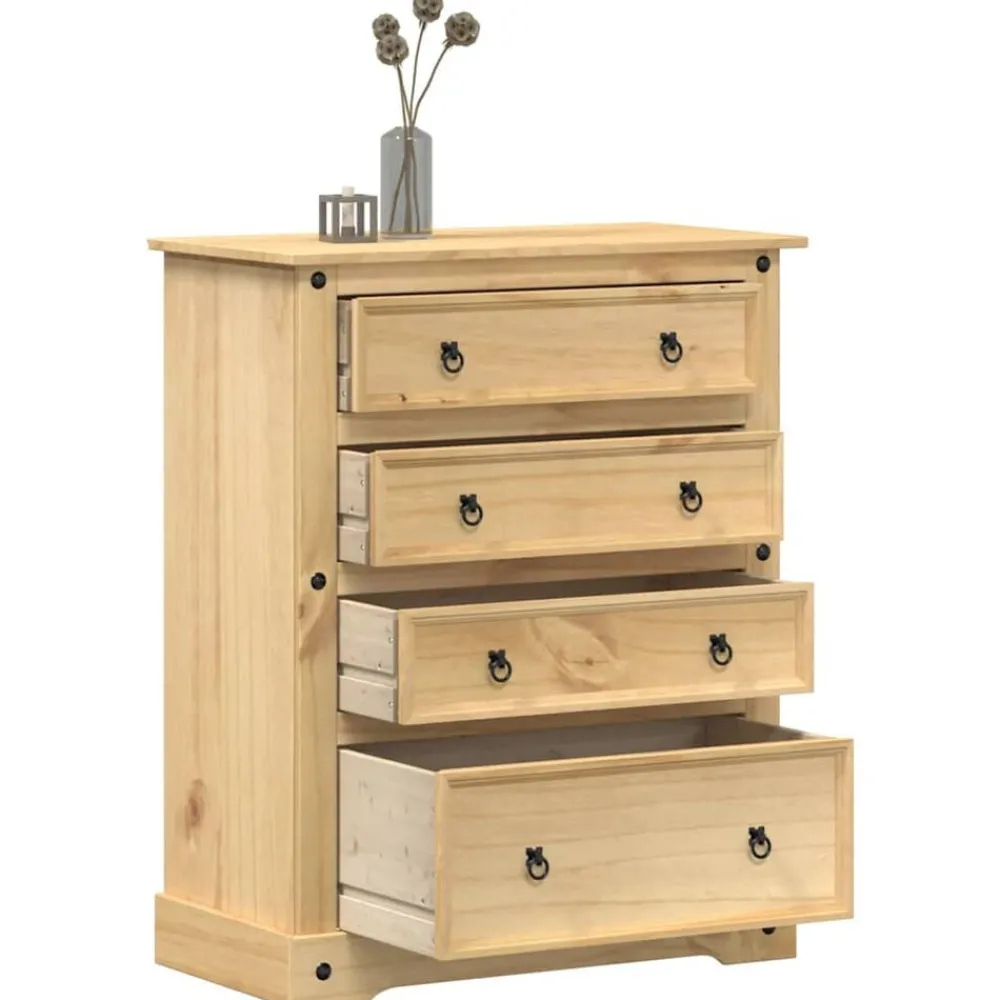 Armoires & Meubles De Rangement-vidaXL Commode Corona 92x48x114 cm bois massif de pin