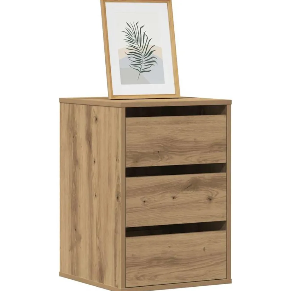 vidaXL Commode d'angle chêne artisanal 40x41x58 cm bois d'ingénierie