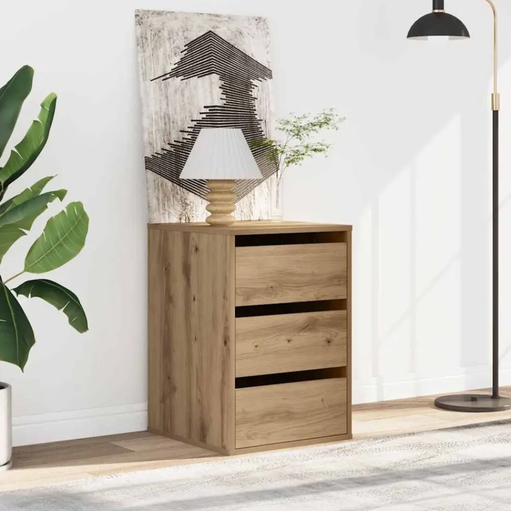 vidaXL Commode d'angle chêne artisanal 40x41x58 cm bois d'ingénierie