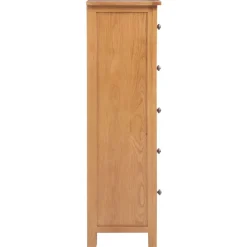 vidaXL Commode haute 45x32x110 cm Bois de chêne massif