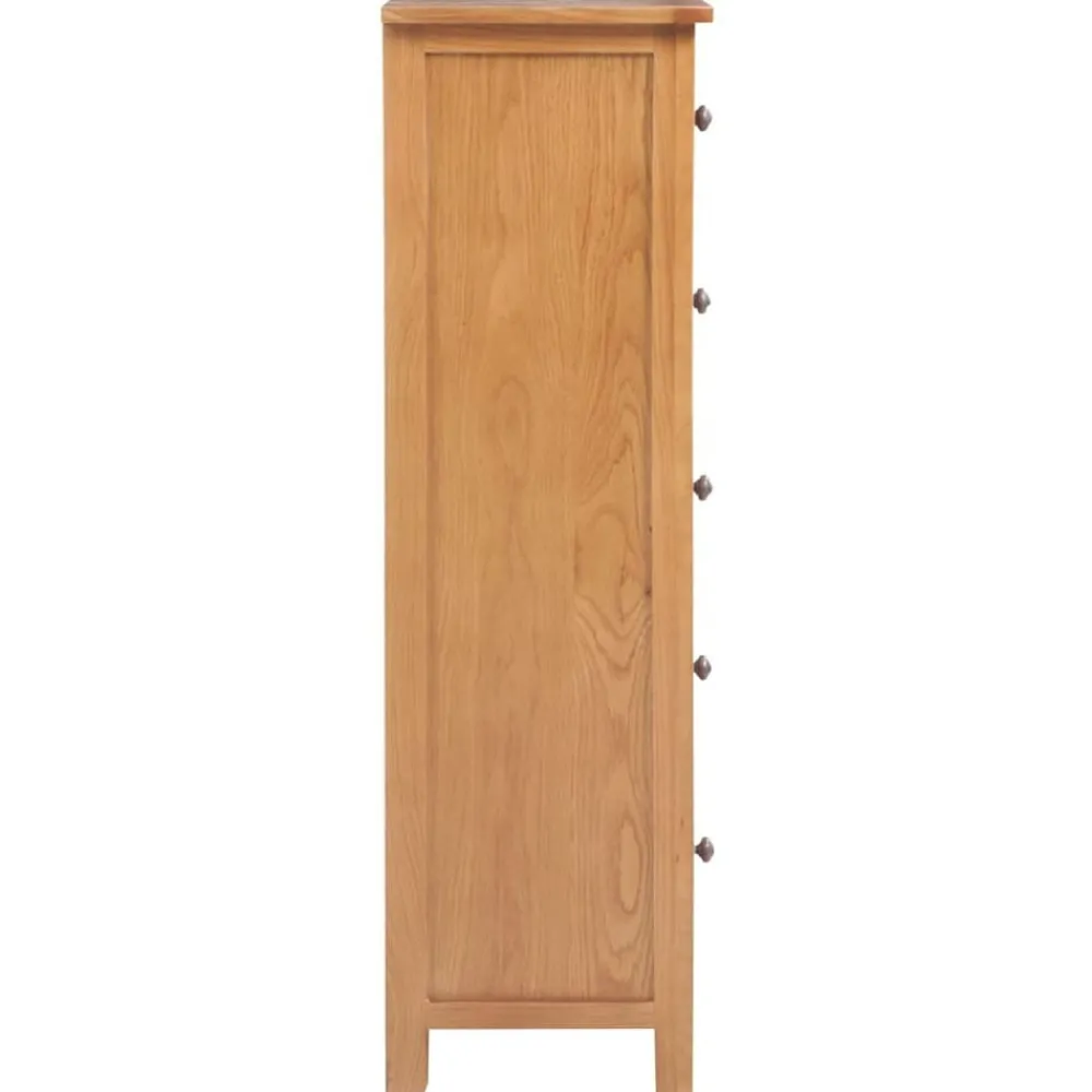 vidaXL Commode haute 45x32x110 cm Bois de chêne massif
