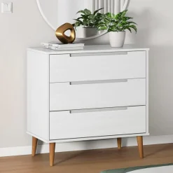 vidaXL Commode MOLDE 80x40x80 cm Bois de pin massif