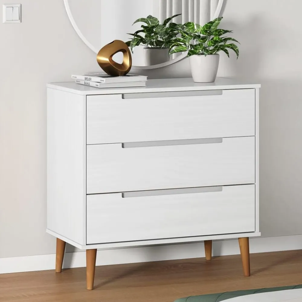 vidaXL Commode MOLDE 80x40x80 cm Bois de pin massif