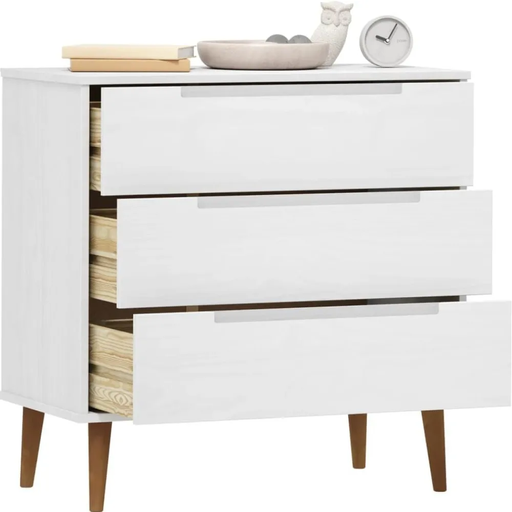 vidaXL Commode MOLDE 80x40x80 cm Bois de pin massif