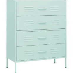 vidaXL Commode Vert 80x35x101,5 cm Acier
