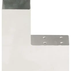 vidaXL Connecteur de poteau Forme en L Métal galvanisé 71x71 mm