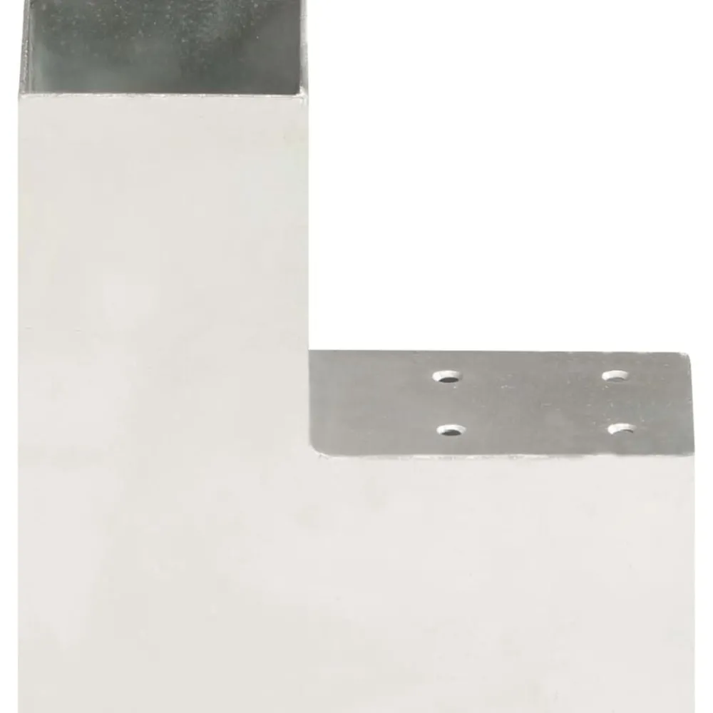 vidaXL Connecteur de poteau Forme en L Métal galvanisé 71x71 mm