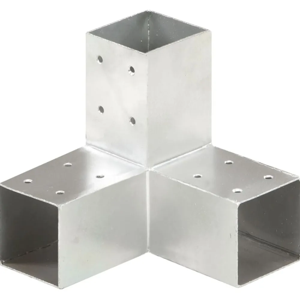 Clôtures & Barrières-vidaXL Connecteur de poteau Forme en Y Métal galvanisé 71x71 mm