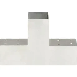 vidaXL Connecteur de poteau Forme en T Métal galvanisé 71x71 mm