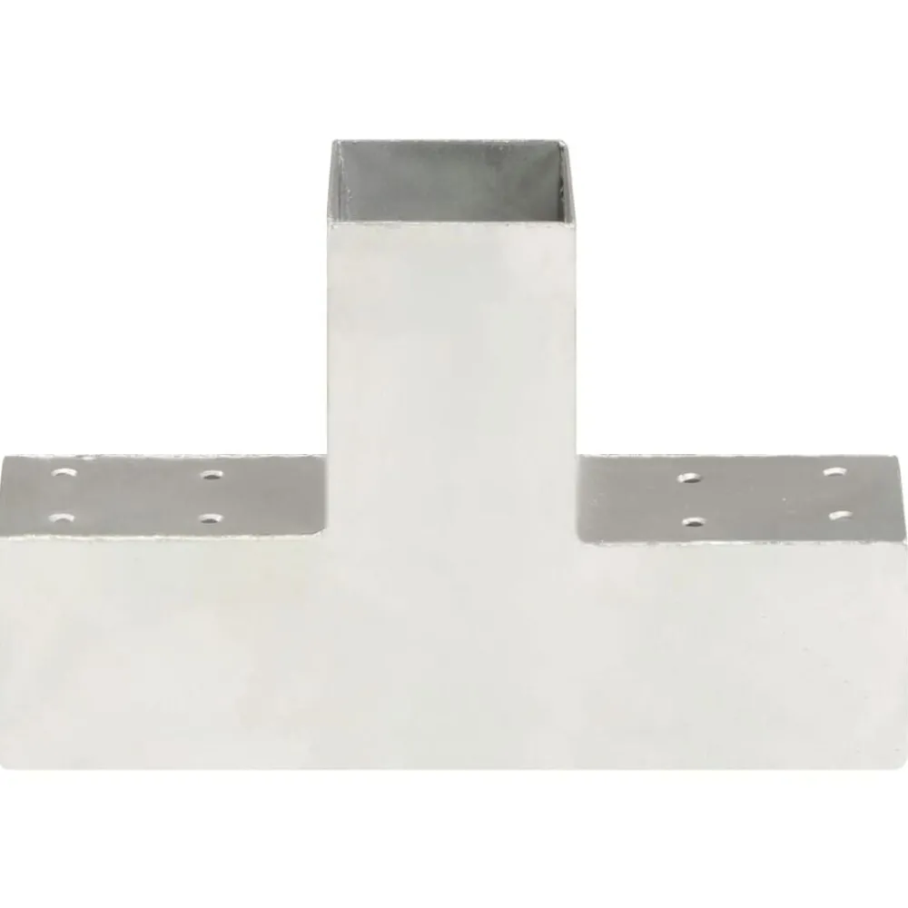 vidaXL Connecteur de poteau Forme en T Métal galvanisé 71x71 mm