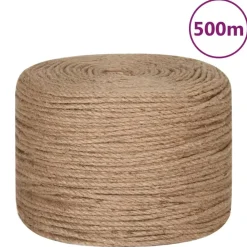 vidaXL Corde 100 % jute 6 mm 500 m