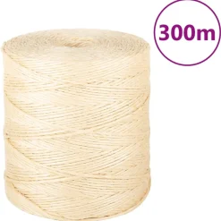 vidaXL Corde 100 % sisal 2 mm 300 m