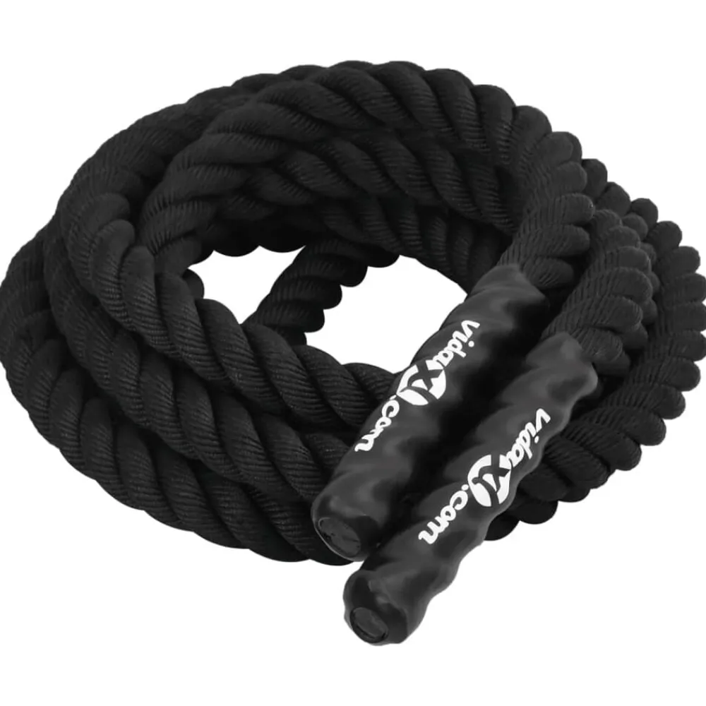 vidaXL Corde de combat noire 6 m 4,5 kg Polyester