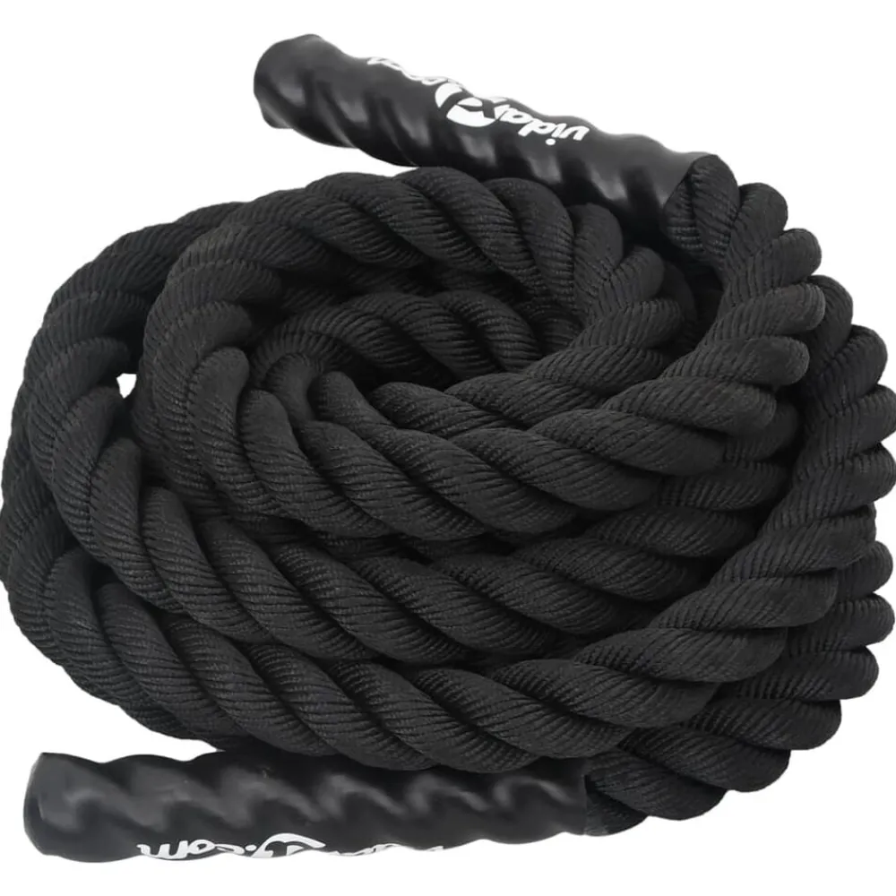 vidaXL Corde de combat noire 6 m 4,5 kg Polyester