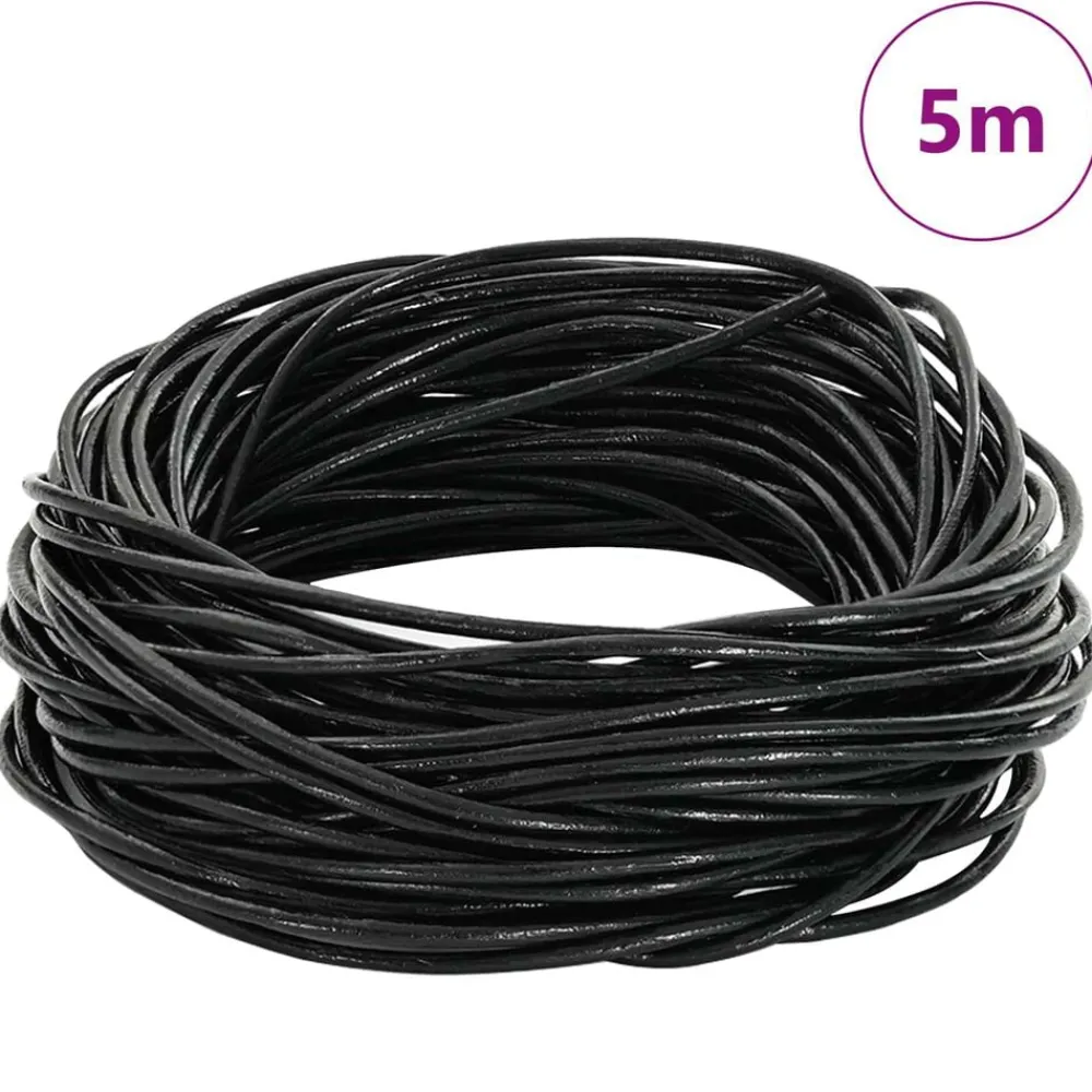 vidaXL Corde en Cuir Ø1 mm x 5 m Cuir