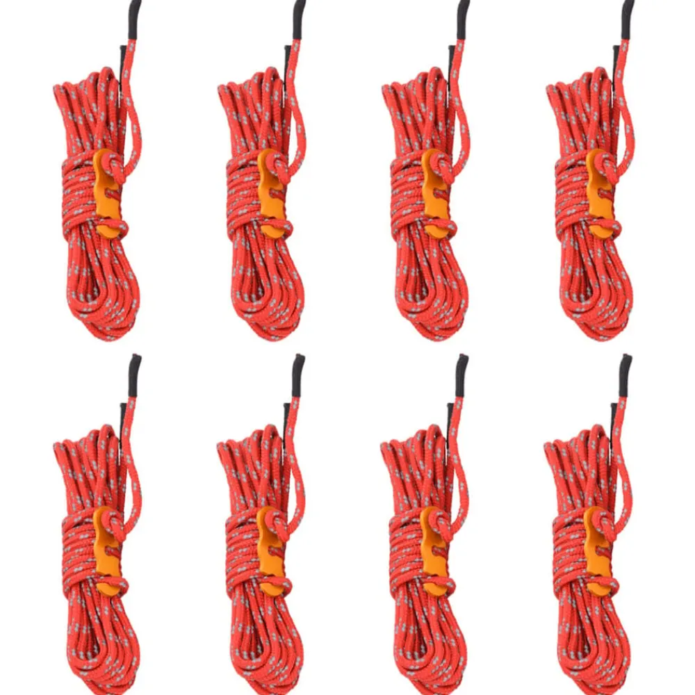 vidaXL Cordes de haubanage avec clés réfléchissantes 8 pcs 4 m 4 mm