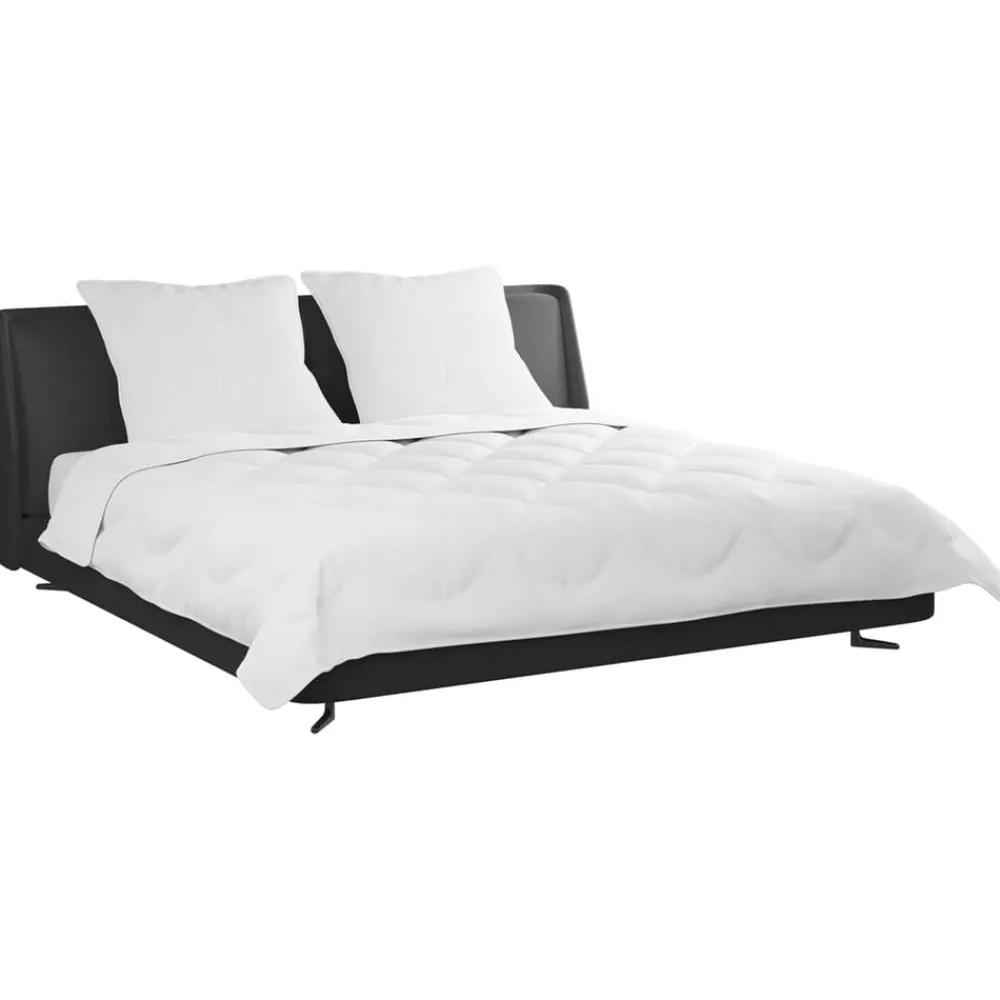 vidaXL Couette avec oreiller 3 pcs Blanc Microfibre
