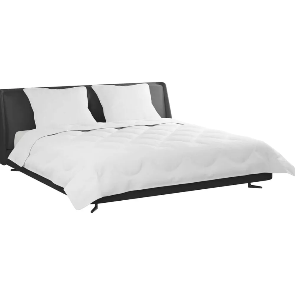 vidaXL Couette avec oreiller 3 pcs Blanc Microfibre