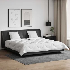 vidaXL Couette avec Oreillers avec oreiller 3 pcs Blanc Microfibre
