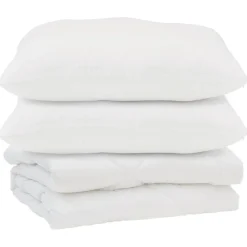 vidaXL Couette avec oreiller 3 pcs Blanc Microfibre