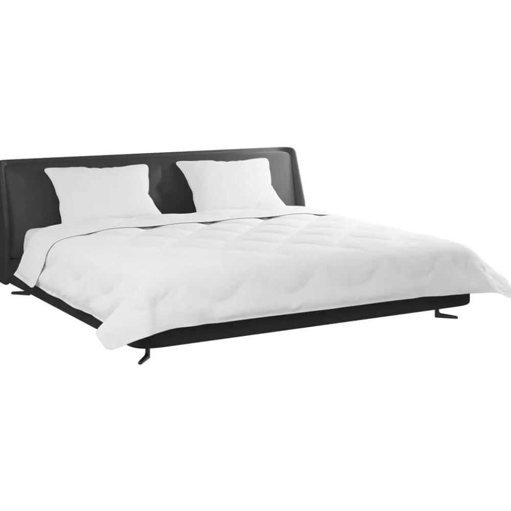vidaXL Couette avec Oreillers 3 pcs Blanc Microfibre et Plumes D'oie