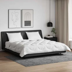 vidaXL Couette avec Oreillers avec oreiller 3 pcs Blanc Microfibre