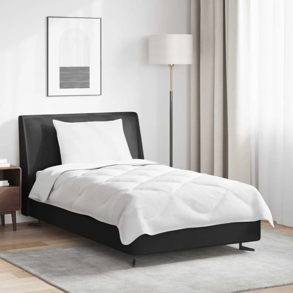Linge-vidaXL Couette avec oreiller 2 pcs Blanc Microfibre
