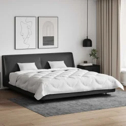 vidaXL Couette avec Oreillers avec oreiller 3 pcs Blanc Microfibre
