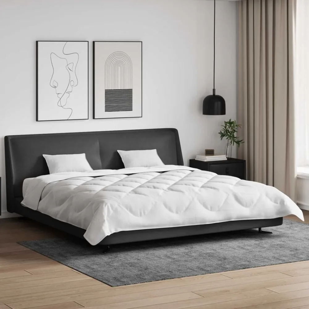 vidaXL Couette avec Oreillers avec oreiller 3 pcs Blanc Microfibre