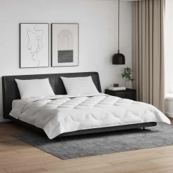 vidaXL Couette avec oreiller 3 pcs Blanc Microfibre