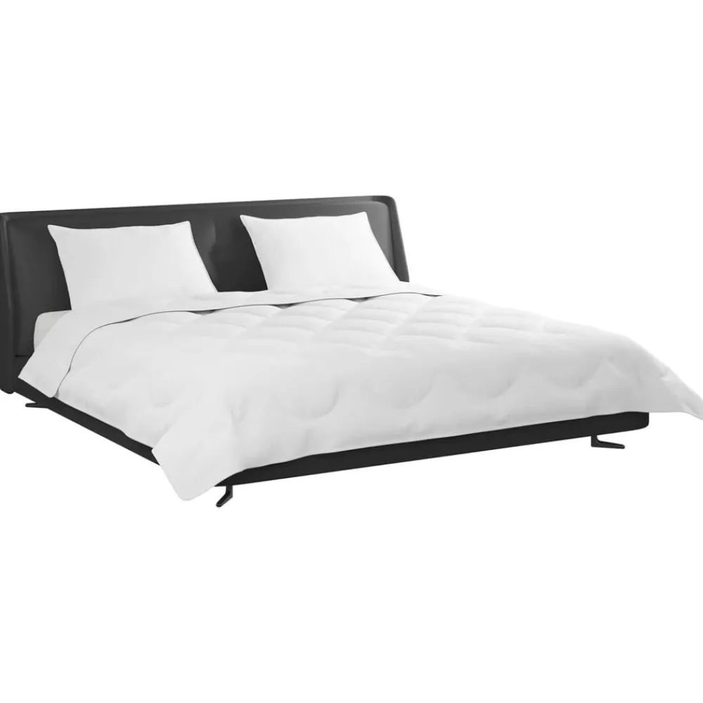 vidaXL Couette avec oreiller 3 pcs Blanc Microfibre