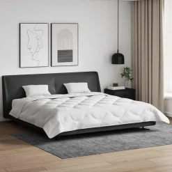 vidaXL Couette avec oreiller 3 pcs Blanc Microfibre