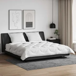 vidaXL Couette avec Oreillers avec oreiller 3 pcs Blanc Microfibre