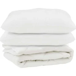 vidaXL Couette avec oreiller 3 pcs Blanc Microfibre