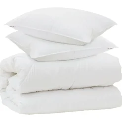 Linge-vidaXL Couette avec Oreillers avec oreiller 3 pcs Blanc Microfibre