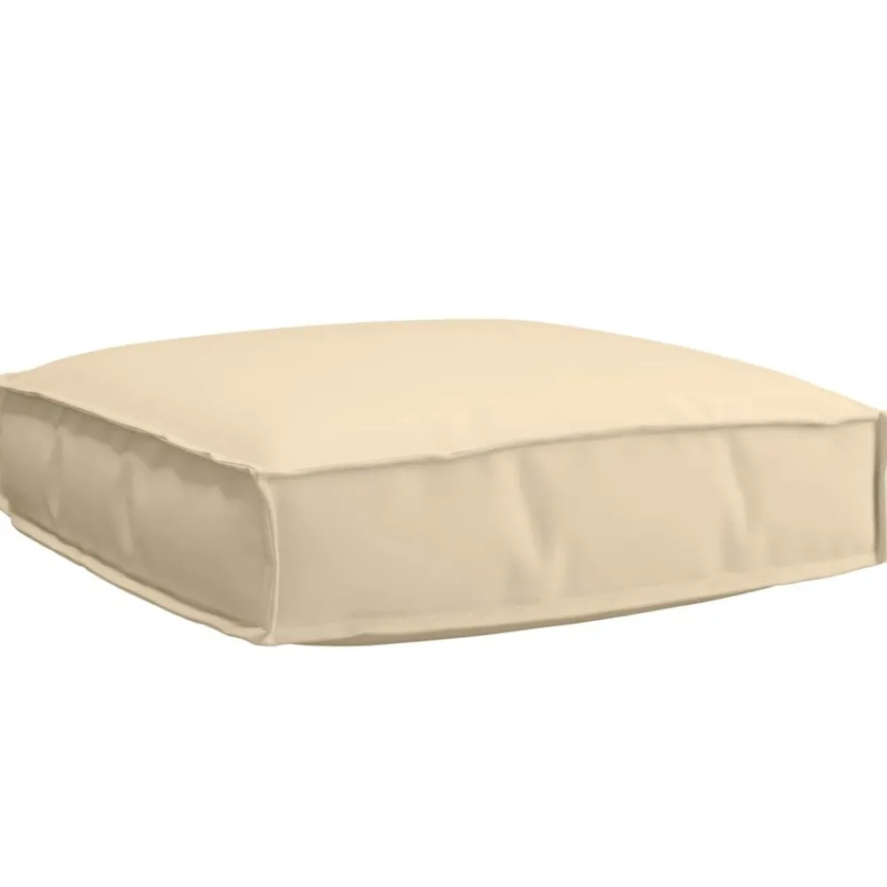 Décorations-vidaXL Coussin 60 x 60 x 12 cm Tissu Oxford Beige