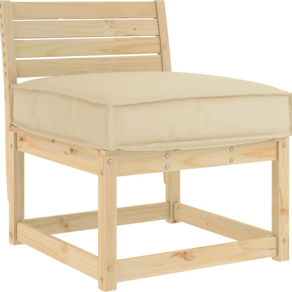 Décorations-vidaXL Coussin 60 x 60 x 12 cm Tissu Oxford Beige