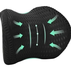 Linge-vidaXL Coussin cervical Mousse à mémoire de forme Noir