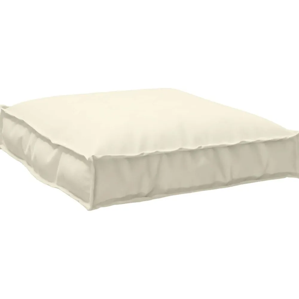 Décorations-vidaXL Coussin Crème 70 x 70 x 12 cm Tissu Oxford Crème