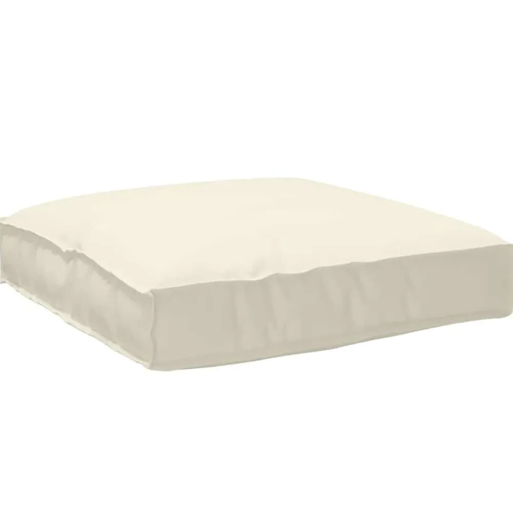 vidaXL Coussin Crème 80 x 80 x 12 cm Tissu Oxford