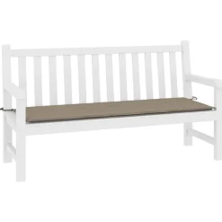 Décorations-vidaXL Coussin de banc de jardin 200x50x4 cm tissu oxford Taupe