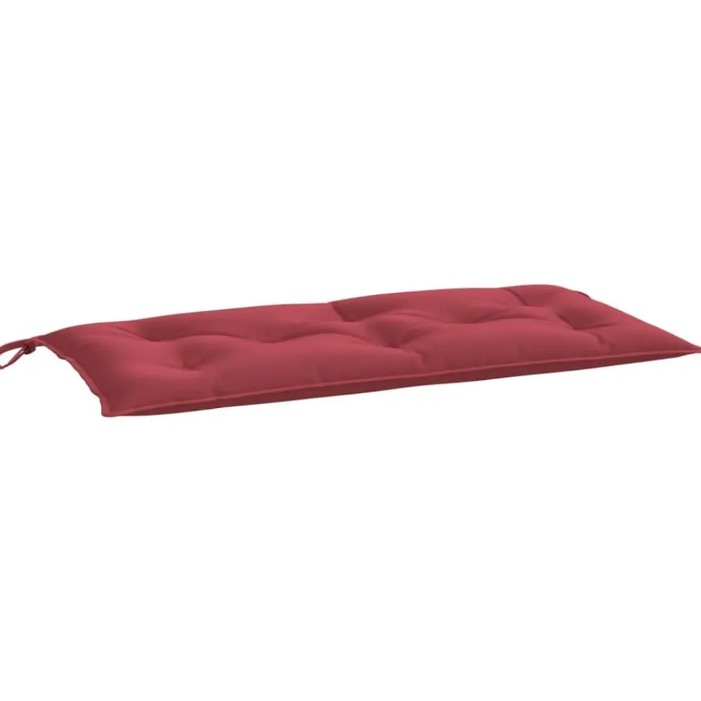 Décorations-vidaXL Coussin de banc de jardin 100x50x7 cm Rouge bordeaux