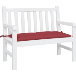 Décorations-vidaXL Coussin de banc de jardin 100x50x7 cm Rouge bordeaux